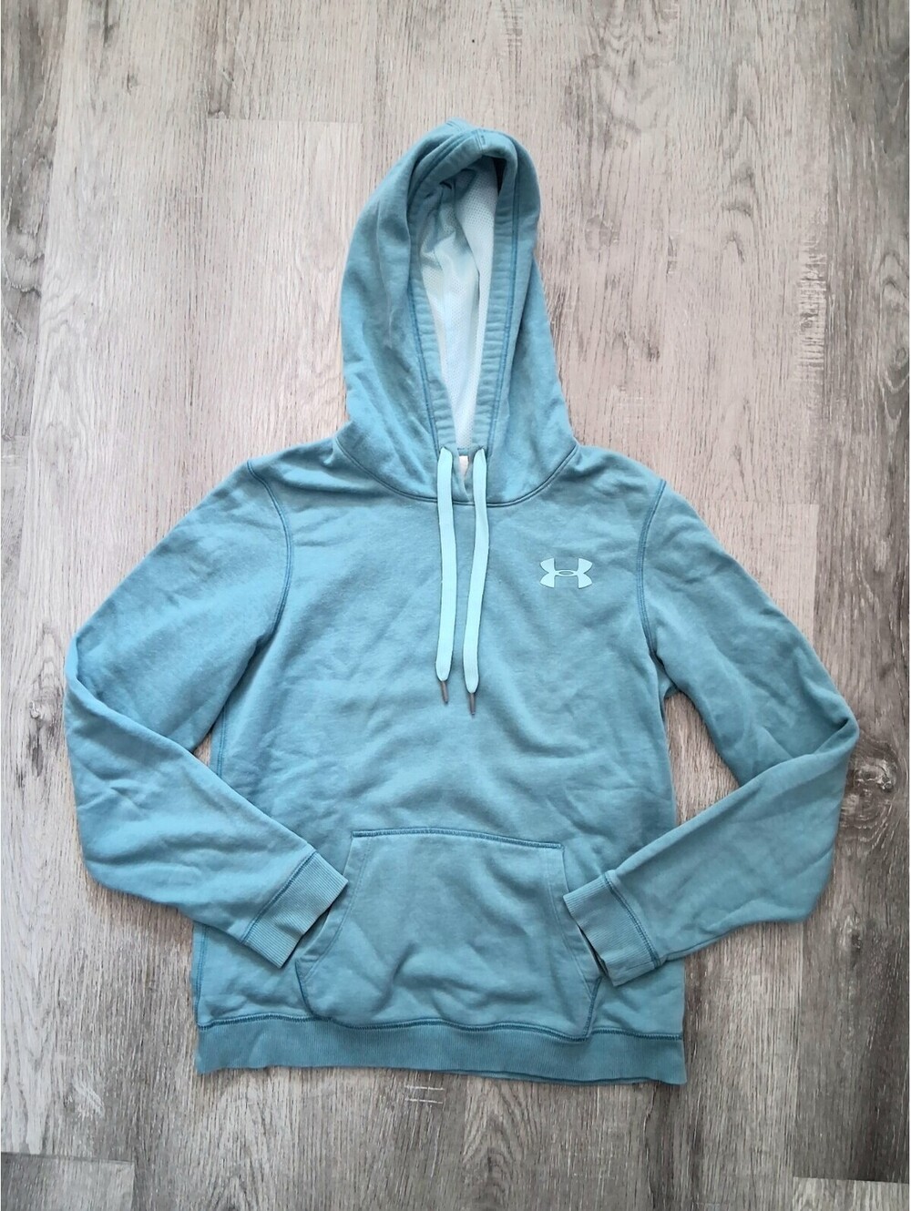 Under Armour Woman's Small Green/Blue (Teal) Hooded Sweatshirt Hoodie Sweater